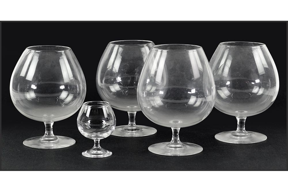 A Set of Four Steuben Brandy Snifters. (1 of 1)