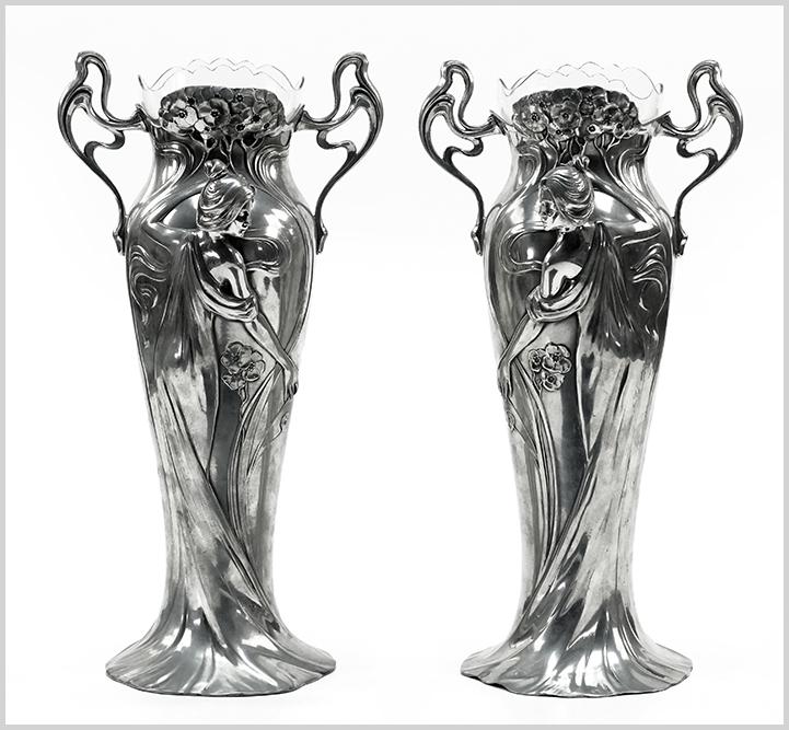 A Pair of WMF Vases. (1 of 12)