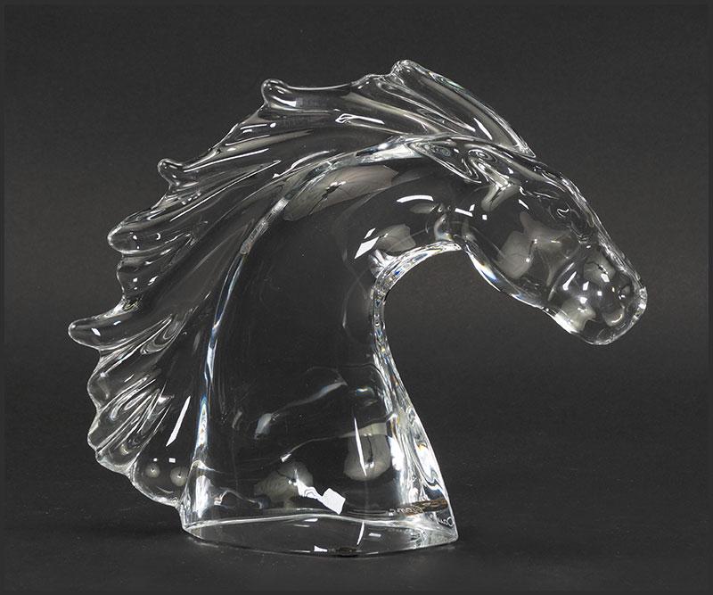 A Daum Crystal Horse Head. (1 of 1)