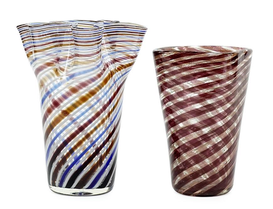 Two Fratelli Toso Murano Glass Vases. (1 of 1)
