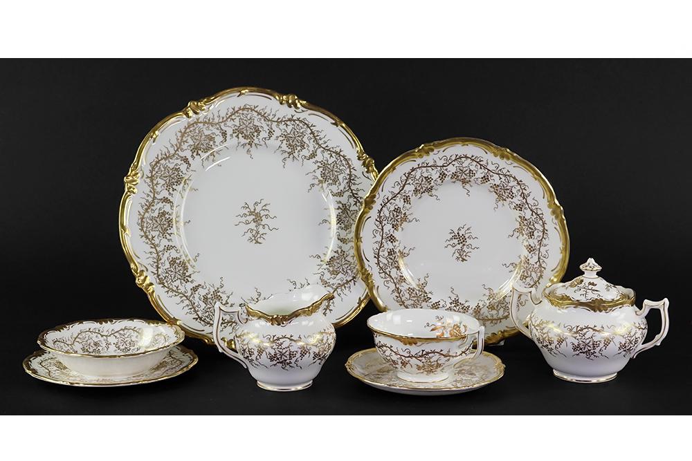 A Royal Cauldon Gilt Porcelain Dinner Service in the (1 of 2)