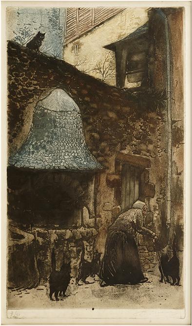 Eugene Delatre (French, 1864-1938) Vieille Femme au (1 of 1)