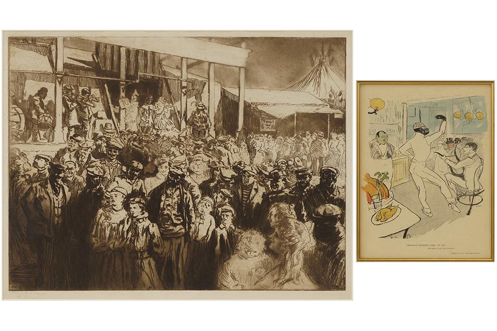 Edgar Chahine (Armenian-French, 1874-1947) Parade. (1 of 3)