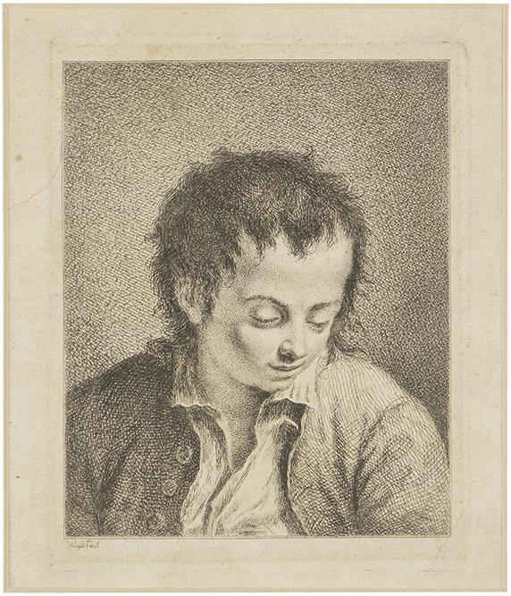 Bartholomaus Ignaz Weiss (German, c. 1740-1814) Bildnis: Bartholomaus Ignaz Weiss (German, c. 1740-1814) Bildnis eines Knaben. Etching, unframed 6" x 4 3/4"