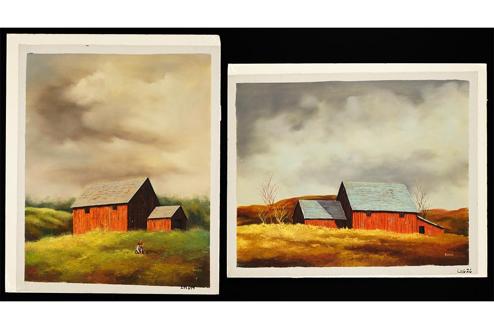 Lydia Kedzie (American, Contemporary) Red Barns. (1 of 1)