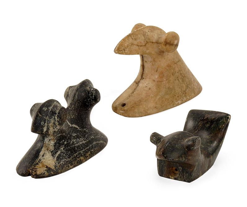 Three Carved Stone Figures. (1 of 1)