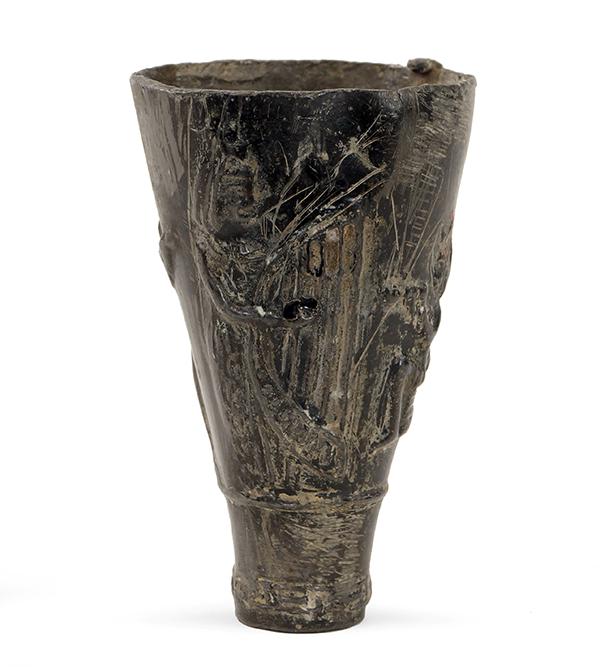 Egyptian Figural Metal Cup.: Egyptian Figural Metal Cup. 4 1/4"