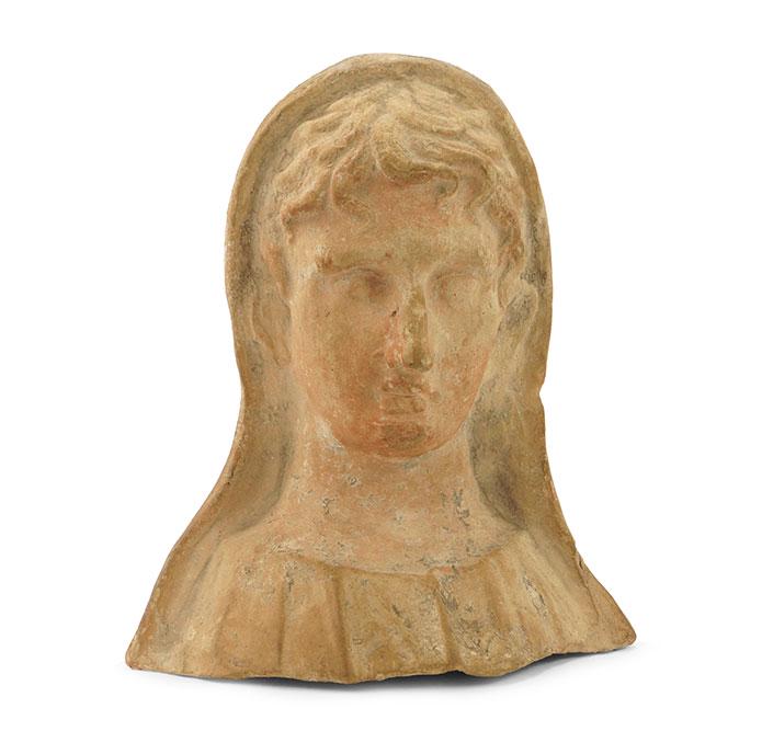 An Etruscan Terra Cotta Votive Head. (1 of 1)