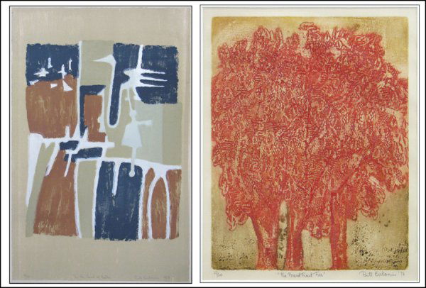 RUTH KERKOVIUS (B. 1921) TWO FRAMED PRINTS.: RUTH KERKOVIUS (B. 1921) TWO FRAMED PRINTS. Two Works: The Bread Fruit Tree, 1973, lithograph, edition 2/30; In The Land of Fables, 1978, lithograph, edition 9/50; Each signed, titled and numbered in