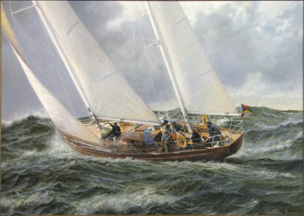 ANTHONY BRANDRETT (20TH CENTURY) ANAHITA.: ANTHONY BRANDRETT (20TH CENTURY) ANAHITA. Oil on canvas, signed LR 32" x 44"