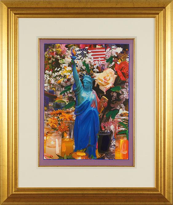 Peter Max (German-American, B. 1937) Land of the Free,: Peter Max (German-American, B. 1937) Land of the Free, Home of the Brave. Color offset lithograph, hand-embellished with acrylic paint, signed lower right 24" x 18" Frame: 38" x 32"