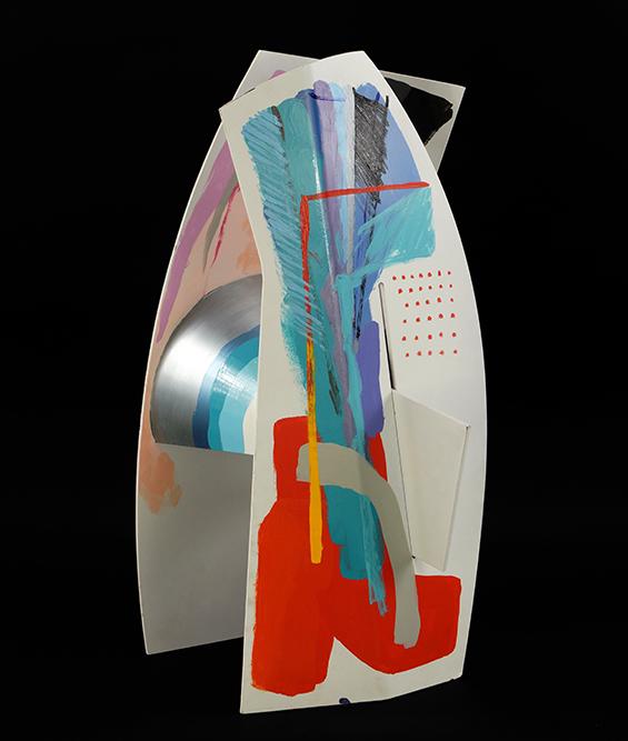 Calman Shemi (Argentinian-Israeli, B. 1939) Untitled.: Calman Shemi (Argentinian-Israeli, B. 1939) Untitled. Painted and welded aluminum sculpture, signed en verso and numbered 2/10 23 1/4" x 12 1/2" x 10"