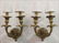 732012: PAIR OF ROCOCO STYLE GILT METAL TWO-LIGHT WALL