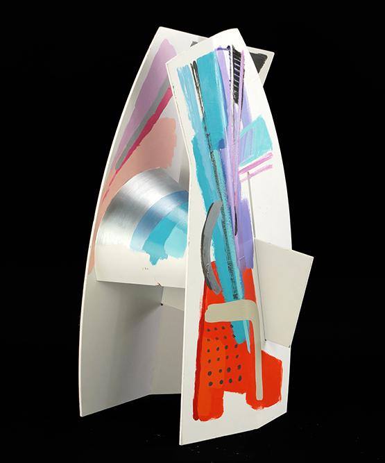 Calman Shemi (Argentinian-Israeli, B. 1939) Untitled.: Calman Shemi (Argentinian-Israeli, B. 1939) Untitled. Painted and welded aluminum sculpture, signed en verso and numbered 6/10 23 1/4" x 12 1/2" x 10"