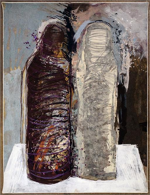 Calman Shemi (Argentinian-Israeli, B. 1939): Calman Shemi (Argentinian-Israeli, B. 1939) Introspection (Variation) #8. Tapestry, signed in the weave lower left; also signed and titled en verso, unframed 56" x 78"