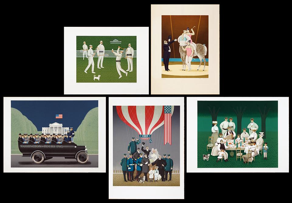 Jan Balet (German, 1913-2009) Five Color Lithographs.: Jan Balet (German, 1913-2009) Five Color Lithographs. Each pencil signed lower right and numbered from editions of 300, published 1988-90 by Circle Fine Art, Chicago, unframed Largest: 19 3/4" x 25 1/