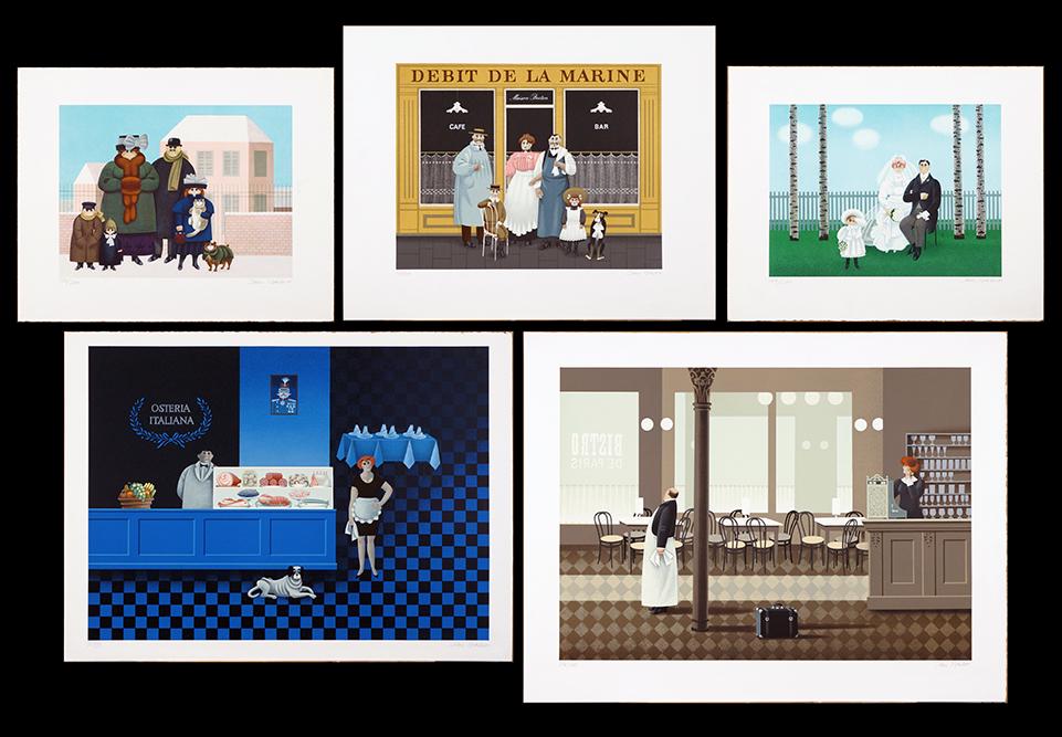 Jan Balet (German, 1913-2009) Five Color Lithographs.: Jan Balet (German, 1913-2009) Five Color Lithographs. Each pencil signed lower right and numbered from editions of 30, 200, or 300, published 1987 by Circle Fine Art, Chicago, unframed Largest: 19 3/4