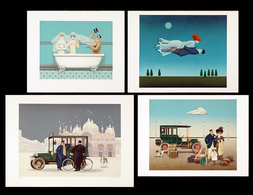 Jan Balet (German 1913-2009) Four Color Lithographs.: Jan Balet (German 1913-2009) Four Color Lithographs. Each pencil signed lower right and numbered from editions of 300, published by Circle Fine Art, Chicago, unframed Largest: 19 1/2" x 27 1/2"