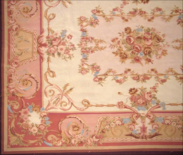 AUBUSSON RUG.: AUBUSSON RUG. Width: 8'0" Length: 10'0"