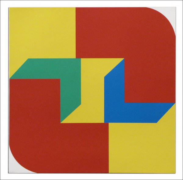 GEORG KARL PFAHLER (GERMAN 1926-2002) UNTITLED: GEORG KARL PFAHLER (GERMAN 1926-2002) UNTITLED ABSTRACT. Serigrah in colors, signed and numbered on the reverse, edition 9/100; Loose sheet 25.6" x 25.6"