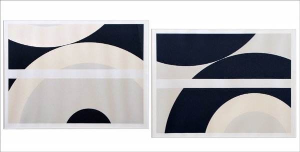 NASSOS DAPHNIS (GREEK/AMERICAN, B.1914) TWO WOR: NASSOS DAPHNIS (GREEK/AMERICAN, B.1914) TWO WORKS: SS 8-78 & SS 11-78. Each a serigraph in colors, signed, titled and numbered in pencil in the lower margin, edition AP 7/25 and AP 9/25; Frame: 32.75"