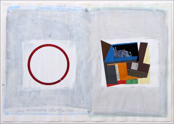 CONTEMPORARY SCHOOL STUDY: THE GREAT EXHANGE, : CONTEMPORARY SCHOOL STUDY: THE GREAT EXHANGE, 1982. Mixed media and collage on paper, signe illegibly lower left; Loose sheet 29.50" x 41.25"