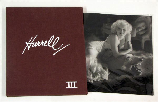 GEORGE HURRELL (AMERICAN 1904-1992) JEAN HARLOW: GEORGE HURRELL (AMERICAN 1904-1992) JEAN HARLOW. Gelatin silver print, 1936, with photographer's signature stamp on the reverse; Later printing; Loose and held in Hurrell III folio box; A COA from Hur
