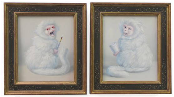 LAURIE HOGIN (CONTEMPORARY) BUCKTOWN'S PROGRESS: LAURIE HOGIN (CONTEMPORARY) BUCKTOWN'S PROGRESS I AND II. Acrylic on board, both signed and dated 2004 7"x5.75" each