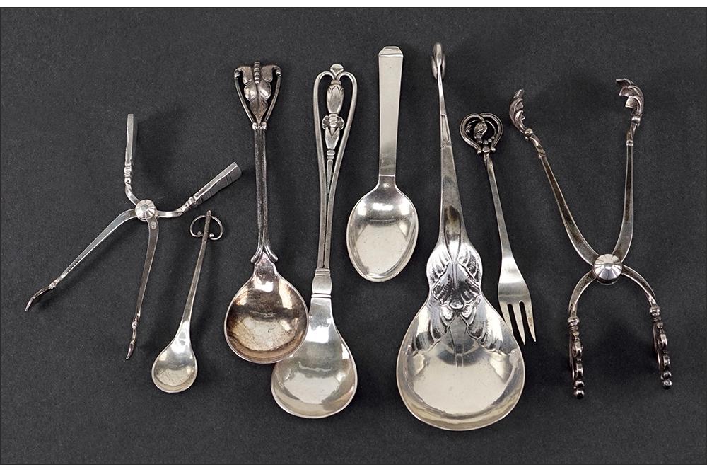 A Collection of Georg Jensen Sterling Silver Utensils. (1 of 1)