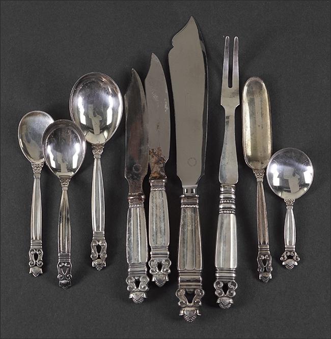 A Collection of Georg Jensen Sterling Silver Utensils. (1 of 1)
