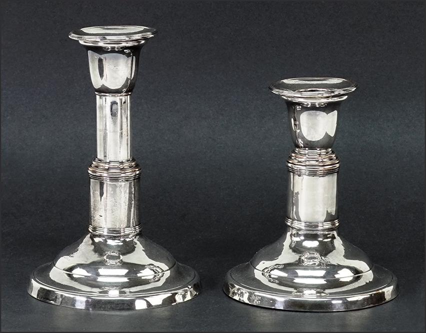 A Pair of English Sheffield Silverplate Telescope (1 of 1)