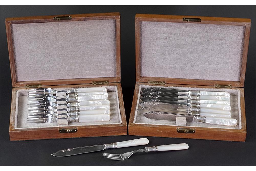 An English Fish Flatware Service. (1 of 2)