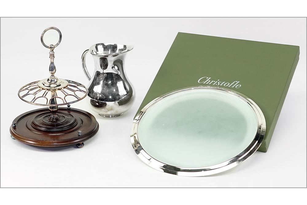 A Christofle Silverplate Water Pitcher. (1 of 1)