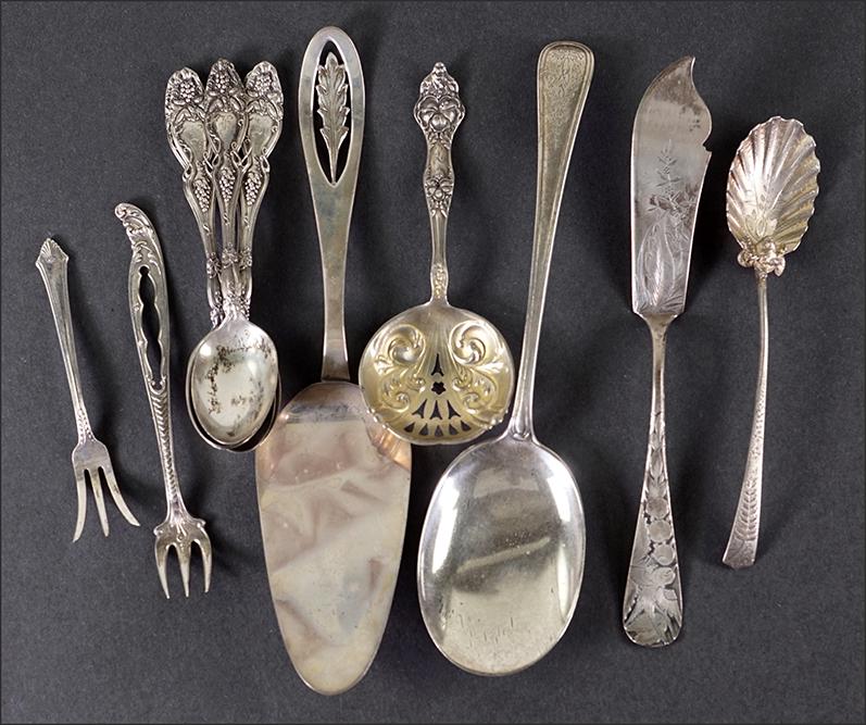 A Set of Five Sterling Silver Teaspoons. (1 of 1)