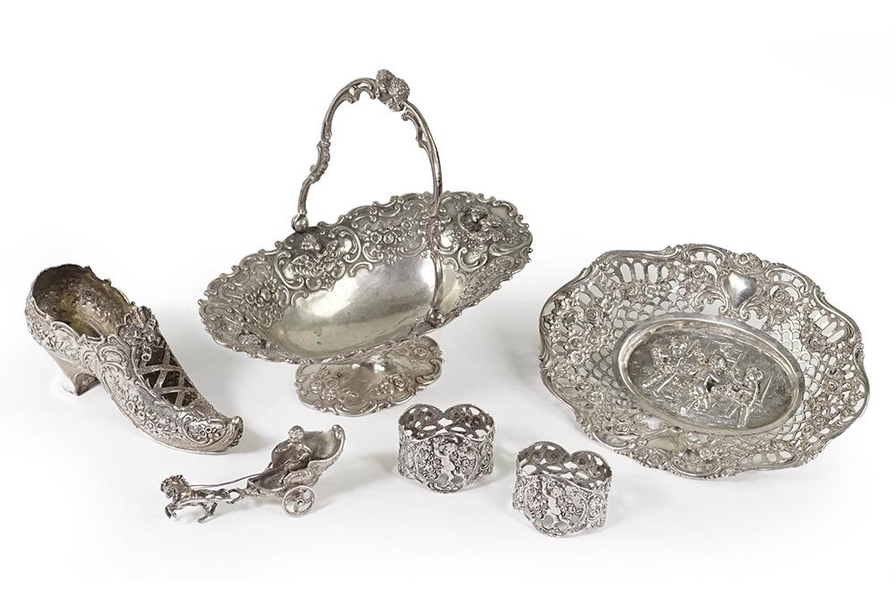 A German .800 Silver Footed Basket. (1 of 1)