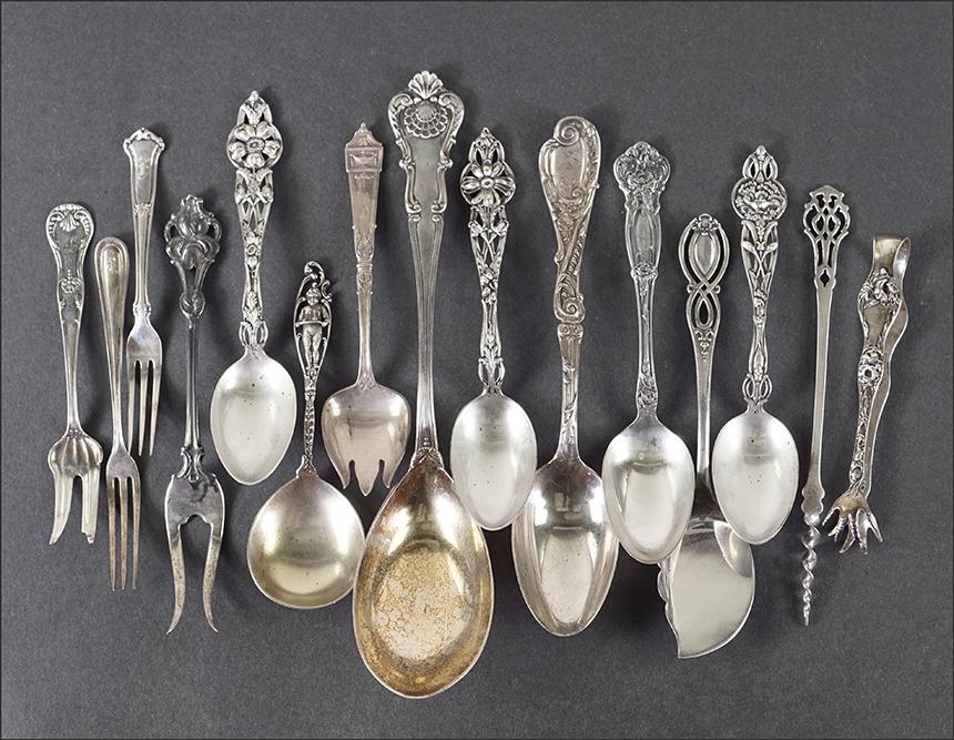 A Pair of Alvin Sterling Silver Teaspoons. (1 of 1)
