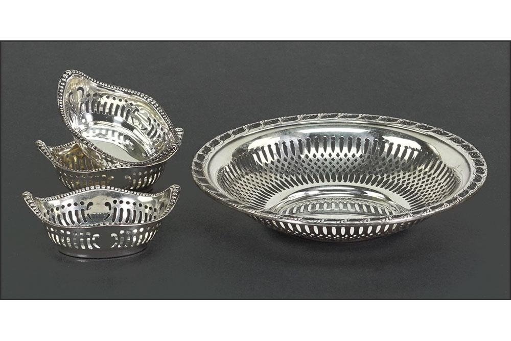 Three Gorham Sterling Silver Nut Dishes. (1 of 1)