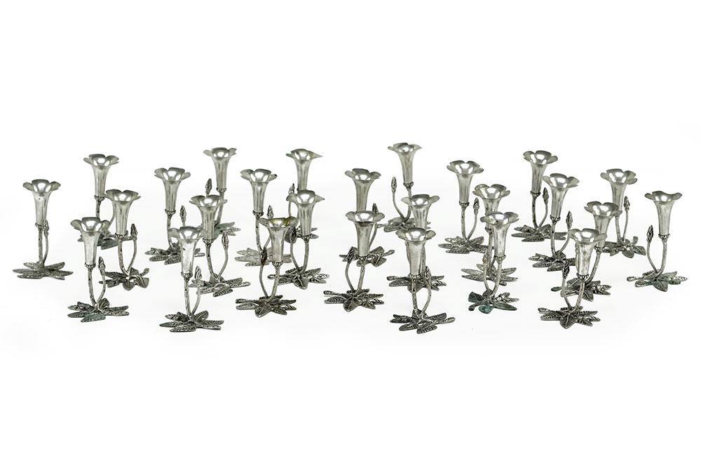 A Set of 26 .800 Silver Vases. (1 of 1)