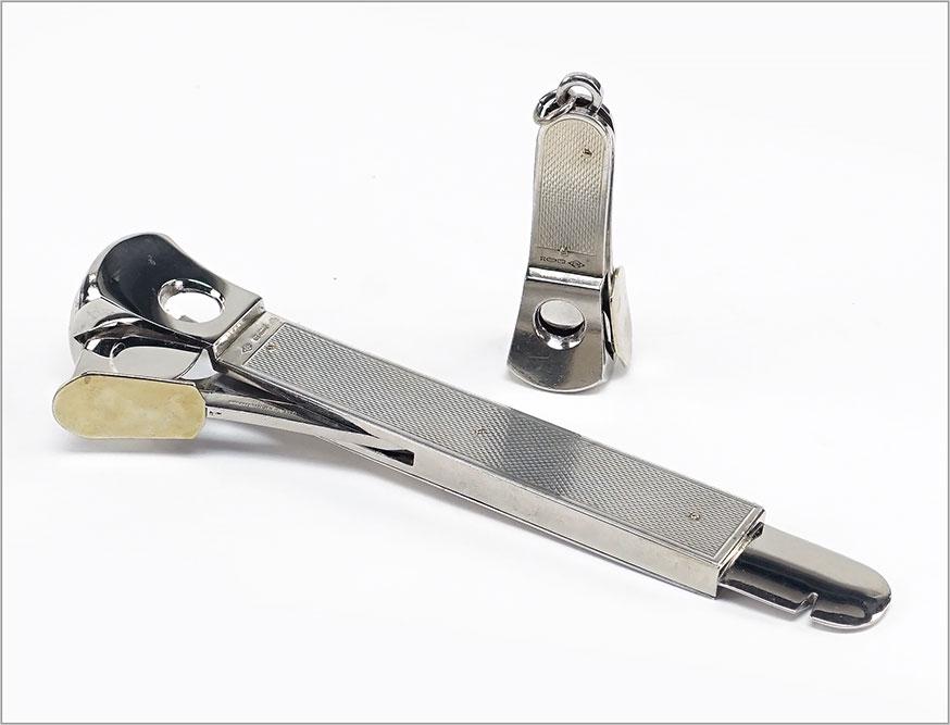 Two Dunhill Sterling Silver Cigar Cutters. (1 of 1)