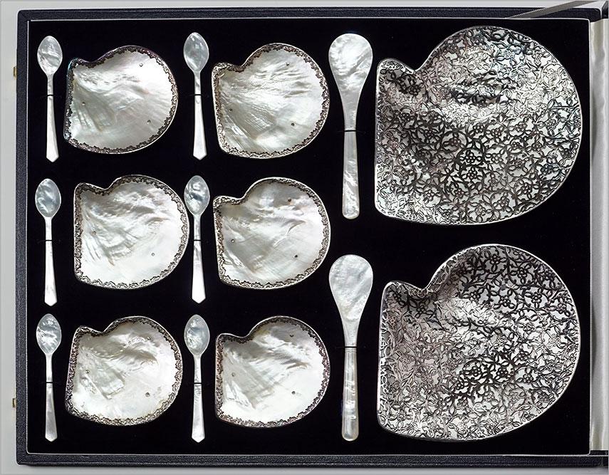 A Garrard English Elizabeth II Caviar Service. (1 of 2)