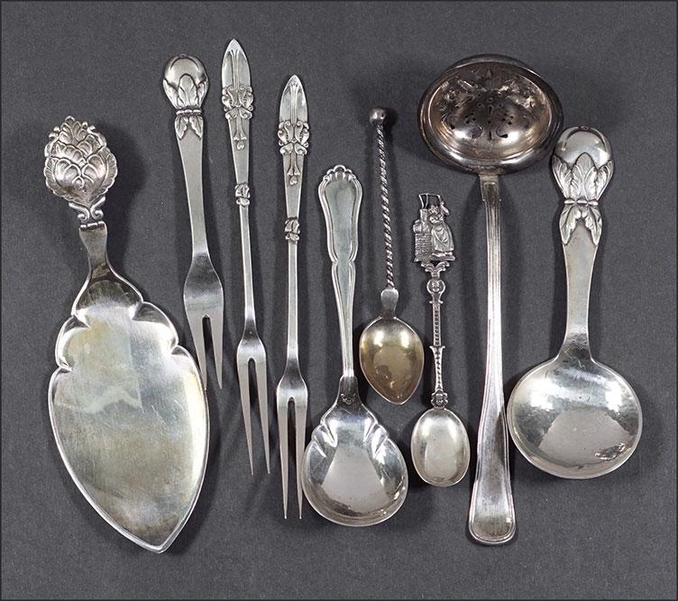 A Pair of Danish .830 Silver Meat Forks. (1 of 1)