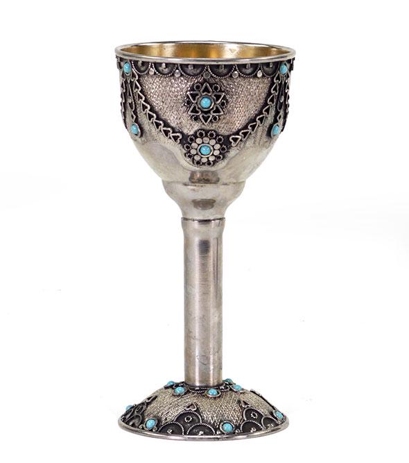An. I.M. Fain Israeli Sterling Silver Kiddush Cup. (1 of 1)