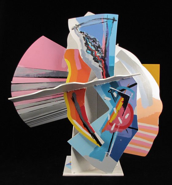 CALMAN SHEMI (AGENTINA, B.1939) ABSTRACT FORM S: CALMAN SHEMI (AGENTINA, B.1939) ABSTRACT FORM SCULPTURE. Painted aluminum, signed and numbered on the base, edition 2/10 Height: 25"