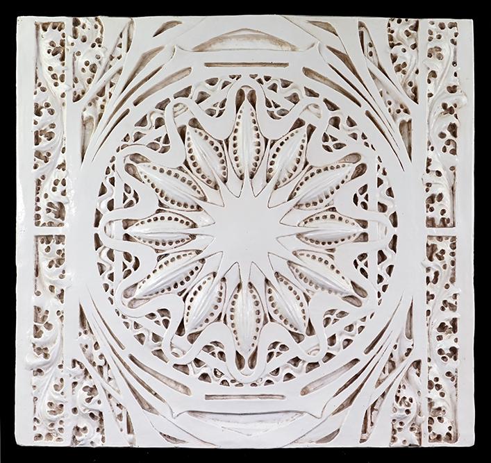 After Louis Henry Sullivan (American, 1856-1924): After Louis Henry Sullivan (American, 1856-1924) Architectural Element. Painted plaster relief (later casting), original design was located in the Schiller Theater Building (former Garrick Theater) 27