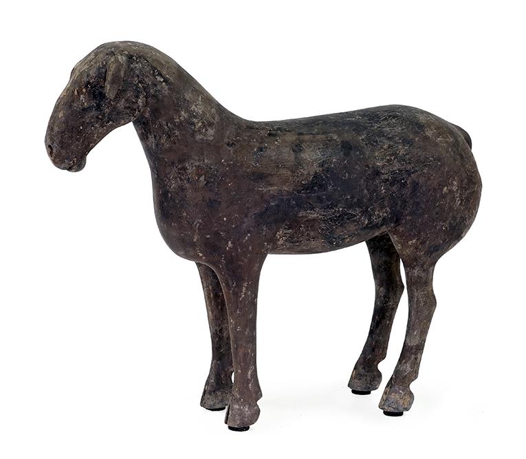 Han Dynasty Grey Pottery Sheep.: Han Dynasty Grey Pottery Sheep. 14" x 17"