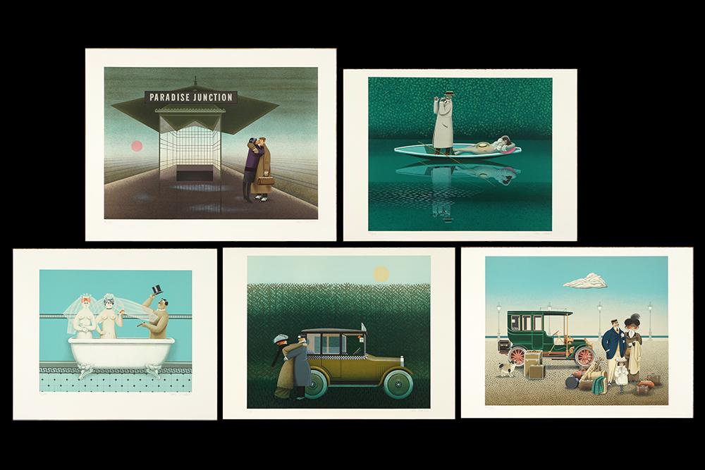 Jan Balet (German 1913-2009) Five Color Lithographs.: Jan Balet (German 1913-2009) Five Color Lithographs. Each pencil signed lower right and numbered from editions of 300 or 30, published 1986-88 by Circle Fine Art, Chicago, unframed Largest: 19 3/4" x