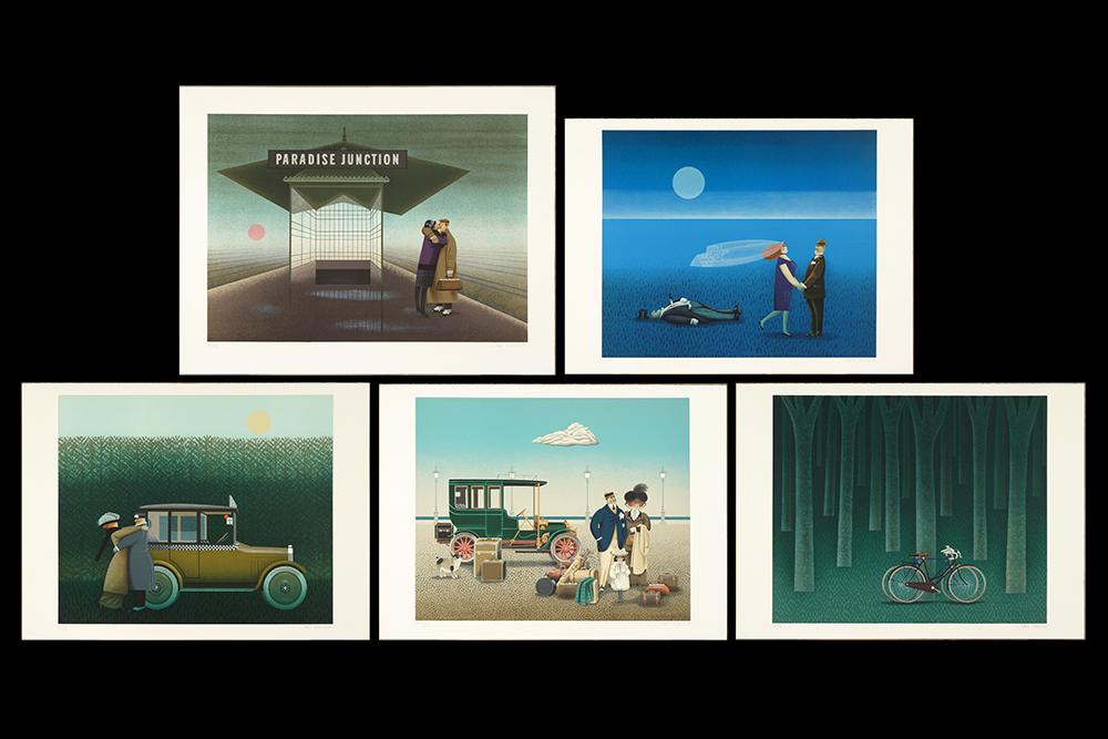 Jan Balet (German 1913-2009) Five Color Lithographs.: Jan Balet (German 1913-2009) Five Color Lithographs. Each pencil signed lower right and numbered from editions of 300 or 30, published by Circle Fine Art, Chicago, unframed Largest: 19 1/2" x 27 1/2"