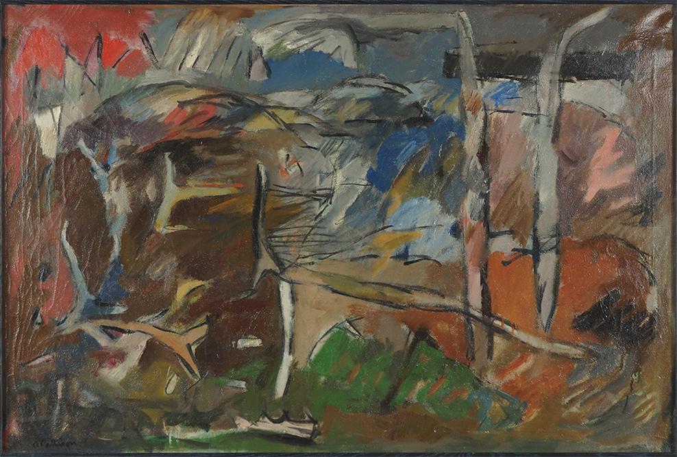 Abbott Pattison (American, 1916-1999) Landscape.: Abbott Pattison (American, 1916-1999) Landscape. Oil on canvas, signed lower left 28" x 42" Frame: 31 1/2" x 45 1/2"