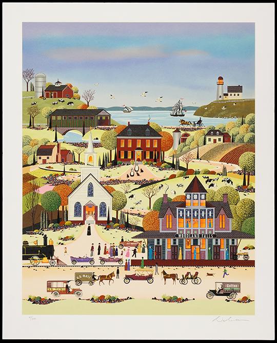 Nicky Watanabe (Japanese, B. 1937) Honeymoon Express.: Nicky Watanabe (Japanese, B. 1937) Honeymoon Express. Color serigraphs, approximately 105 impressions, each pencil signed lower right and numbered over 300, or AP, unframed 30" x 24"