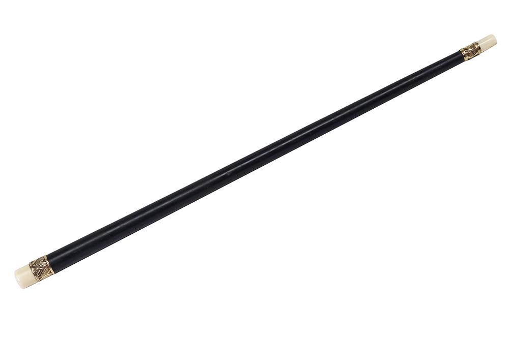 A Conductor's Baton.: A Conductor's Baton. Ebonized wood baton with goldfilled mounts and bone ends 16 1/2"